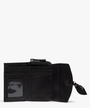 Portefeuille compact avec pampille feuille femme vue3 - GEMO (ACCESS) - GEMO