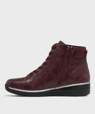 Boots confort avec talon compensé et doublure chaude femme vue3 - HOBIZ - GEMO