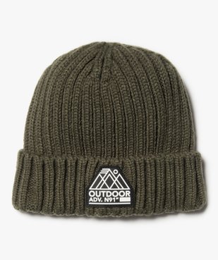 Bonnet garçon à côtes et revers vue1 - GEMO (ENFANT) - GEMO