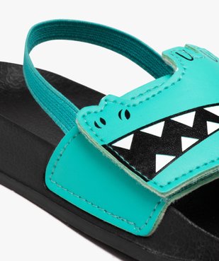 Mules de piscine garçon avec bride talon élastique et bandeau crocodile à scratch vue6 - GEMO (PLAGE) - GEMO