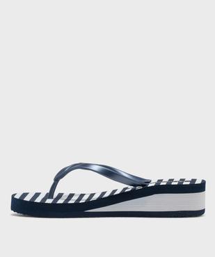 Tongs de plage à talon compensé femme - LuluCastagnette vue3 - LULUCASTAGNETTE - GEMO