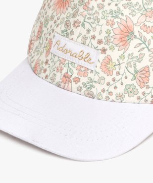 Casquette à motifs fleuris bébé fille vue2 - GEMO(BEBE DEBT) - GEMO