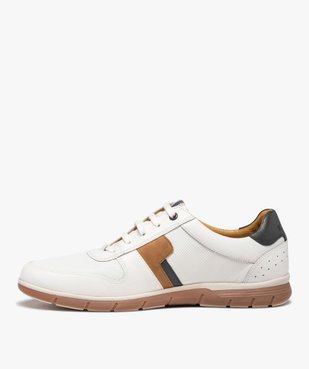 Baskets homme dessus en cuir uni – Pierre Cardin vue3 - PIERRE CARDIN D - GEMO