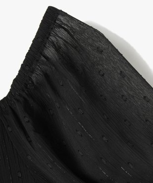 Combishort fille en voile avec fines rayures pailletées vue2 - GEMO (JUNIOR) - GEMO