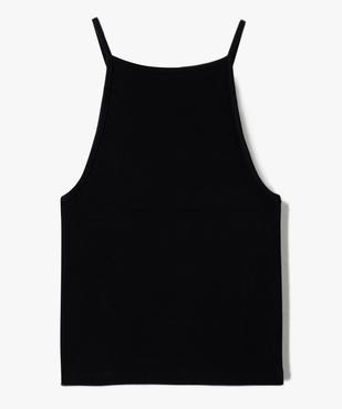 Débardeur fille côtelé à fines bretelles façon crop top vue3 - GEMO (JUNIOR) - GEMO
