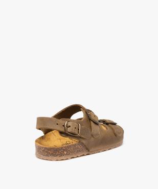 Sandales garçon dessus cuir uni et semelle imprimée – NA! vue4 - NA! - GEMO