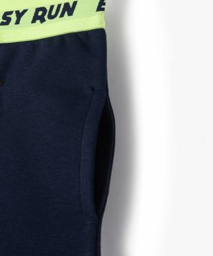 Bermuda en maille avec ceinture élastique contrastante garçon  vue2 - GEMO (ENFANT) - GEMO