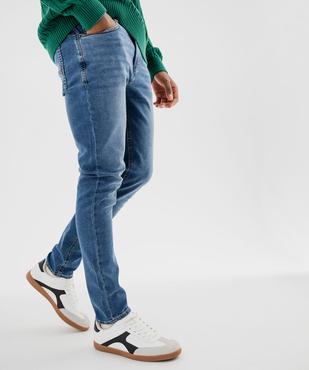 Jean Slim délavé en coton stretch homme vue3 - GEMO (HOMME) - GEMO