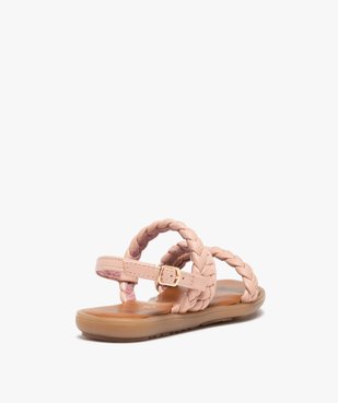 Nu-pieds fille à brides tressées unies vue4 - GEMO (ENFANT) - GEMO