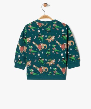 Sweat en molleton doux imprimé Noël bébé garçon vue3 - GEMO(BEBE DEBT) - GEMO