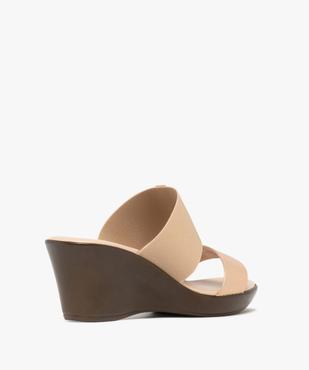 Mules femme compensées à bride élastique et bride fantaisie vue4 - GEMO(URBAIN) - GEMO