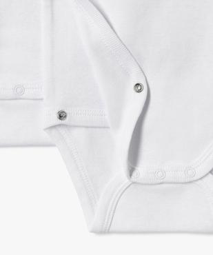 Body bébé à manches courtes fermeture croisée (lot de 3) vue2 - GEMO 4G BEBE - GEMO