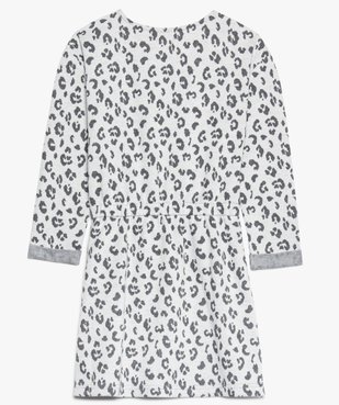 Robe fille imprimé léopard à taille élastiquée vue2 - GEMO (ENFANT) - GEMO
