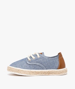 Baskets garçon en toile avec semelle en corde tressée vue3 - GEMO (ENFANT) - GEMO