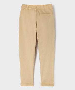 Pantalon en maille French Terry à revers garçon vue3 - GEMO (ENFANT) - GEMO