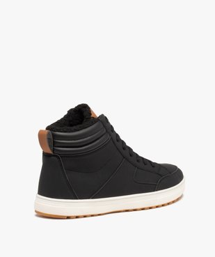 Baskets homme mid-cut dessus uni avec col matelassé et intérieur Sherpa vue5 - GEMO (CASUAL) - GEMO