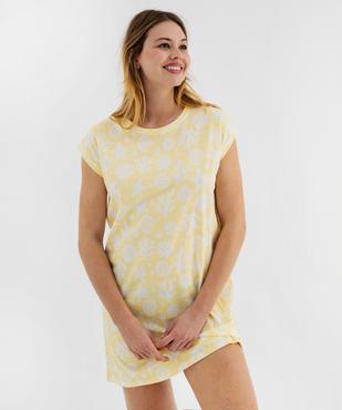 Chemise de nuit en coton à motifs marins femme vue1 - GEMO 4G FEMME - GEMO
