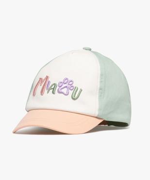 Casquette tricolore avec inscription brodée bébé fille vue1 - GEMO 4G BEBE - GEMO