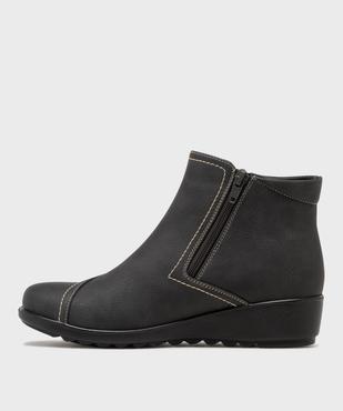 Boots confort à talon compensé avec motifs fleurs femme vue3 - G'FLEX - GEMO