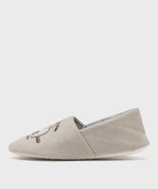 Chaussons souples et moelleux en velours ras doublure textile femme vue3 - GEMO(HOMWR FEM) - GEMO