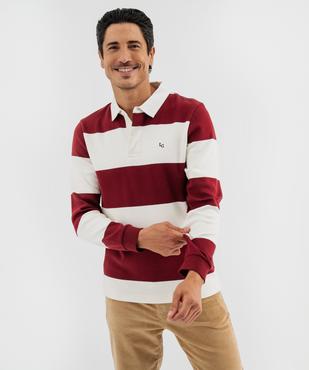 Polo rayé manches longues homme - LuluCastagnette vue1 - LULUCASTAGNETTE - GEMO