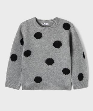 Pull à col rond à motifs fille vue1 - GEMO (ENFANT) - GEMO