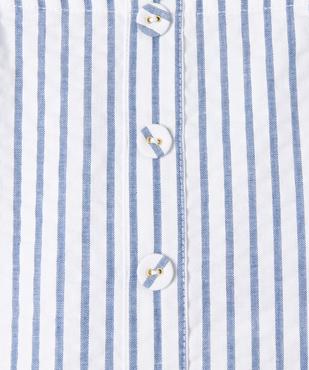 Chemise fille rayée avec manches volantées - LuluCastagnette vue3 - LULUCASTAGNETTE - GEMO