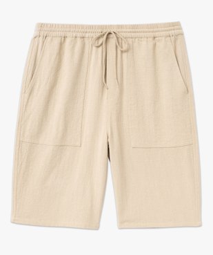Bermuda en coton avec larges poches homme vue7 - GEMO (HOMME) - GEMO