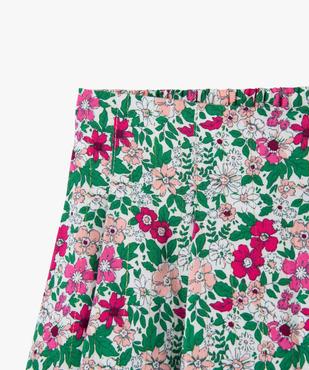 Jupe-short fleurie avec rayures pailletées fille - LuluCastagnette vue2 - LULUCASTAGNETTE - GEMO