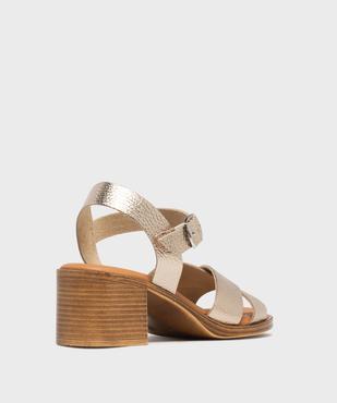 Sandales à talon en cuir femme - Tanéo vue4 - TANEO - GEMO