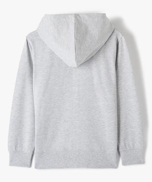Sweat garçon uni à capuche avec fermeture zippée vue3 - GEMO (JUNIOR) - GEMO