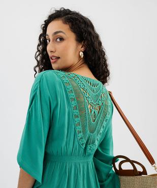 Robe de plage à rayures pailletées et dos brodé femme vue4 - GEMO 4G FEMME - GEMO