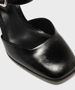 Escarpins sling back à talon large et bout carré femme - Follow Me vue6 - FOLLOW ME - GEMO