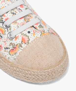 Baskets fille en toile avec semelle en corde dessus imprimé mille fleurs vue6 - GEMO (ENFANT) - GEMO