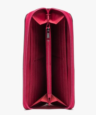 Portefeuille femme zippé en vernis mat avec zip ruban vue3 - GEMO (ACCESS) - GEMO