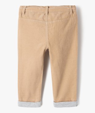 Pantalon bébé garçon en velours doublé jersey vue4 - GEMO(BEBE DEBT) - GEMO