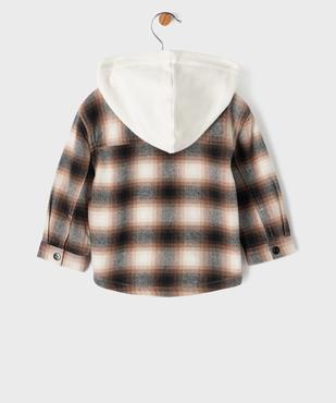 Sur-chemise à carreau à capuche bébé garçon vue4 - GEMO(BEBE DEBT) - GEMO