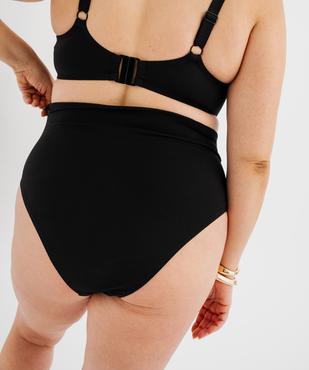 Bas de maillot de bain à ceinture en maille texturé femme grande taille vue2 - GEMO (PLAGE) - GEMO