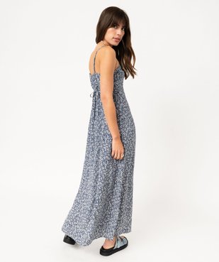 Robe longue et fendue à bretelles en viscose femme vue3 - GEMO(FEMME PAP) - GEMO