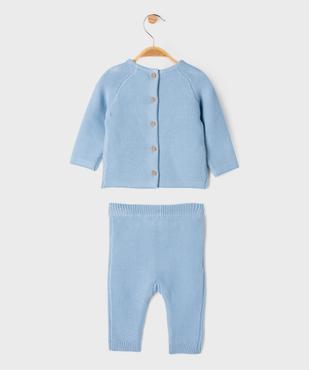Ensemble 2 pièces en maille bébé : pull et pantalon - LuluCastagnette vue3 - LULU CASTAGNETTE GEMO FOR GOOD - GEMO