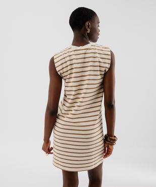 Robe droite sans manches à rayures femme vue3 - GEMO(FEMME PAP) - GEMO
