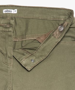 Pantalon fille uni coupe slim 5 poches vue3 - GEMO (JUNIOR) - GEMO