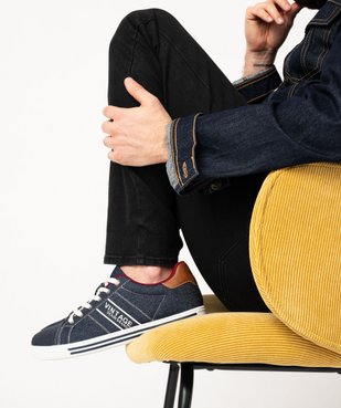 Tennis en toile jean homme vue1 - GEMO (CASUAL) - GEMO