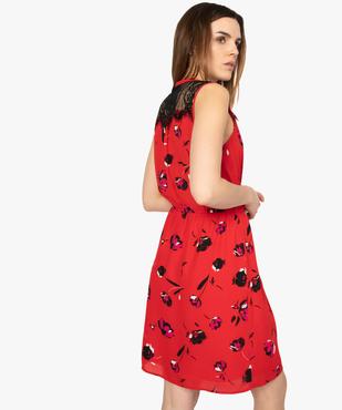 Robe femme à motifs fleuris et dentelle sur les épaules vue3 - GEMO(FEMME PAP) - GEMO