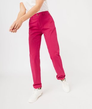 Pantalon chino coupe regular femme vue1 - GEMO 4G FEMME - GEMO