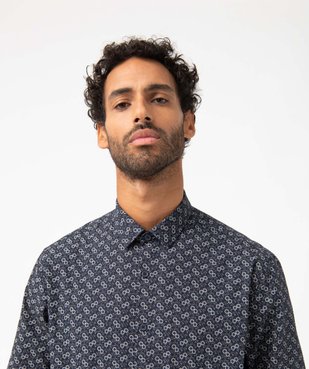 Chemise homme à motifs fleuris vue2 - GEMO (HOMME) - GEMO