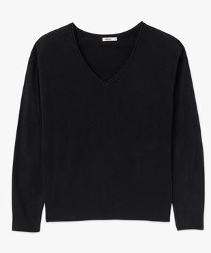 Pull à col V finitions roulottées femme vue4 - GEMO(FEMME PAP) - GEMO