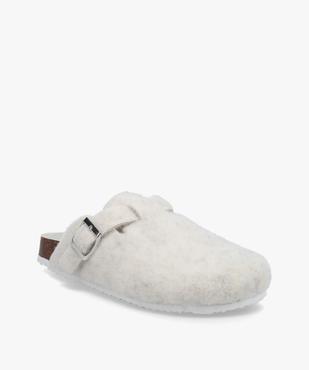 Chaussons femme mules dessus feutrine à bride ajustable vue2 - GEMO(HOMWR FEM) - GEMO