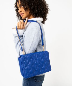 Sac besace à rabat matelassé et anse en chaîne femme vue5 - GEMO (ACCESS) - GEMO