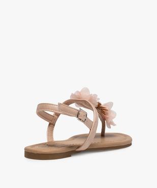 Sandales fille à entre-doigts orné de fleurs en tissu vue4 - GEMO (ENFANT) - GEMO